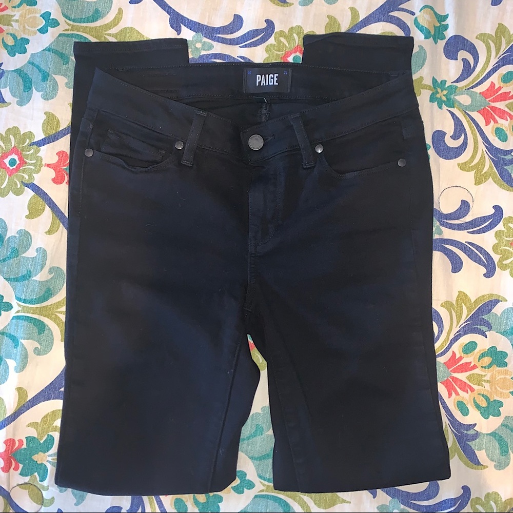 PAIGE Verdugo Black Ankle Skinny Jeans